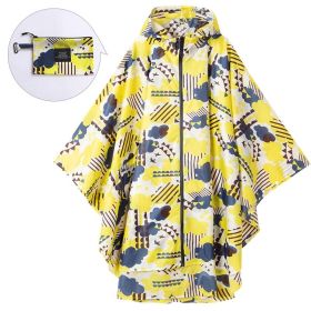 Fashion Cloak Raincoat Cloak (Option: Yellow Clouds Adult Cloak-XL)