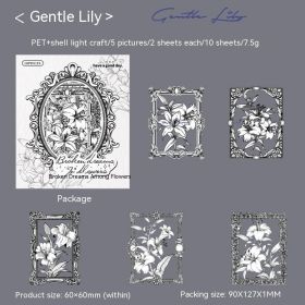 Flower Broken Dream Baroque Border Journal Decorative Stickers (Option: Gentle Lily)