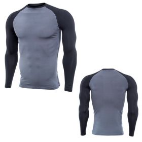 Running Basketball Training Quick-Drying Clothes (Option: Gray and black-XL)
