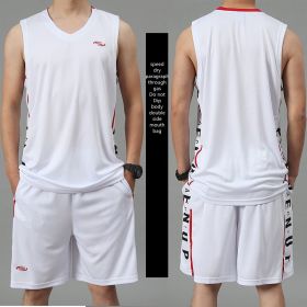 Casual Wear Sleeveless Thin Vest Running Wear Shorts Sportswear (Option: A WHITE-2XL)