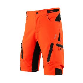 Outdoor Mountaineering Downhill Off Road Mountain Bike Five Point Cycling Shorts (Option: Orange-Asian Size XXL)
