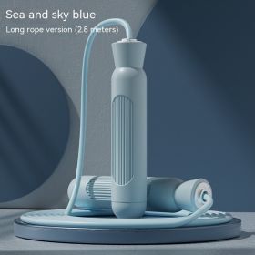 Indoor Mute Weight-bearing Cordless Skipping Rope (Option: Blue PVC Rope)