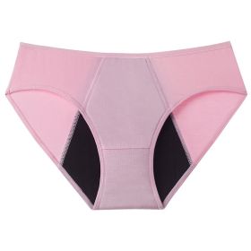 Mid-waist Physiological Period Special Underwear Menstruation Period Leak-proof (Option: Pink-L)