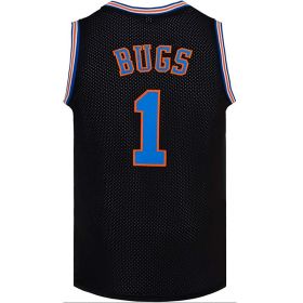 Space Movie Jersey Embroidery Retro Basketball Wear (Option: Black-XXL)